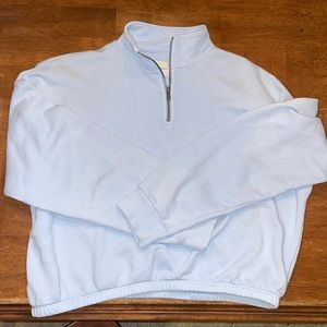 cropped quarter zip sweatshirt